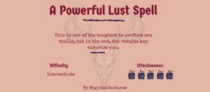 Lustful tarot spells
